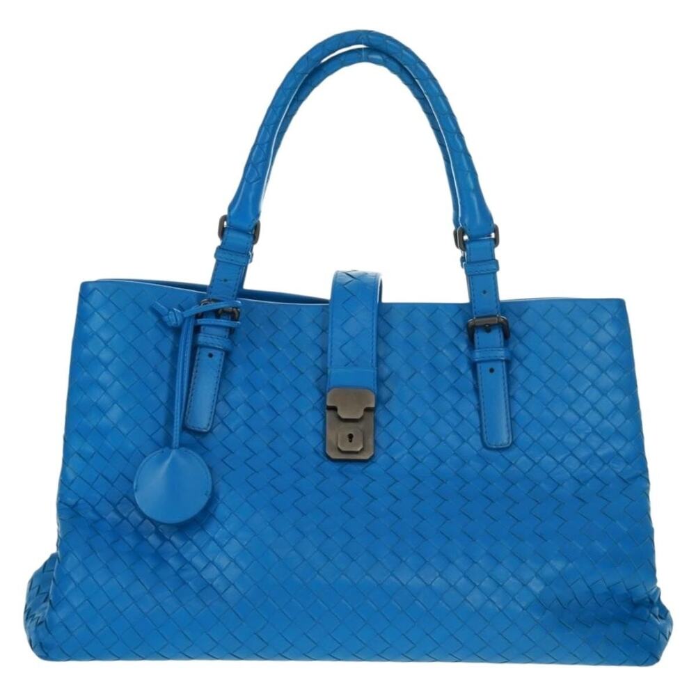 Bottega Veneta Intrecciato Rome Handbag Blue